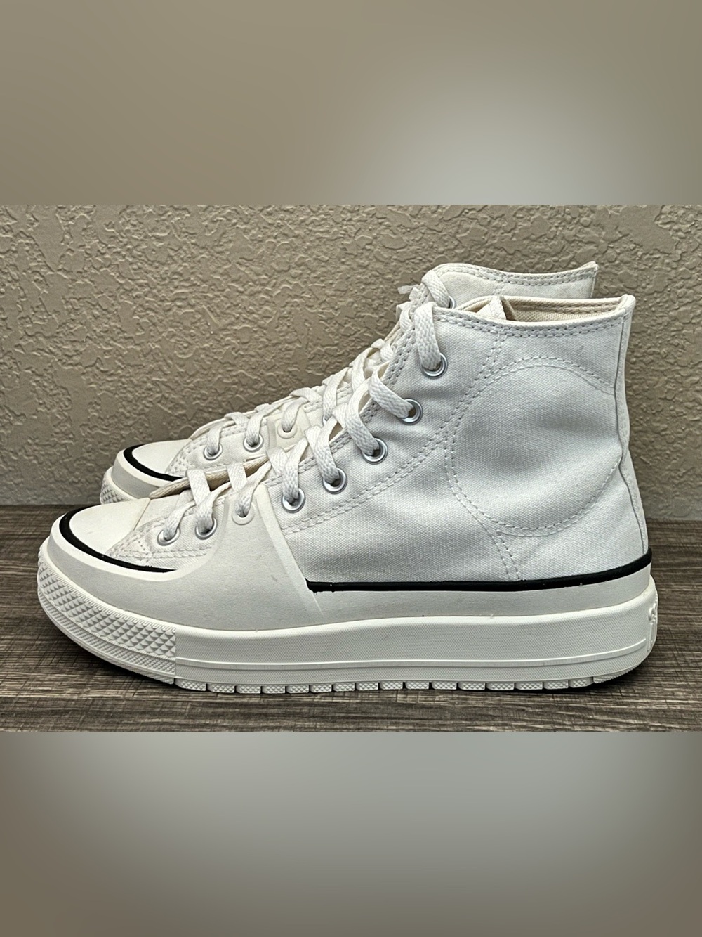 Converse Chuck Taylor Construct High 'Vintage White' Shoes Women’s -Size 10